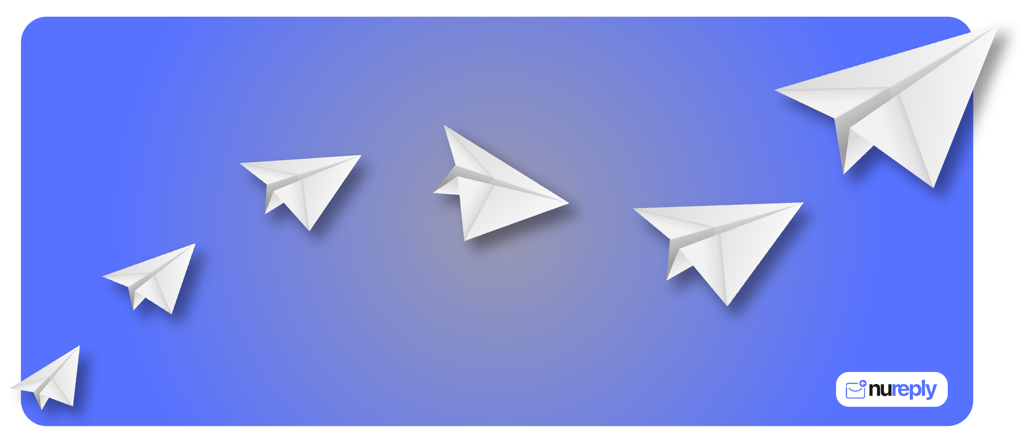 6 paper planes to signify emails